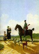 Wilhelm von Kobell Riders on Lake Tegernsee  II oil painting picture wholesale